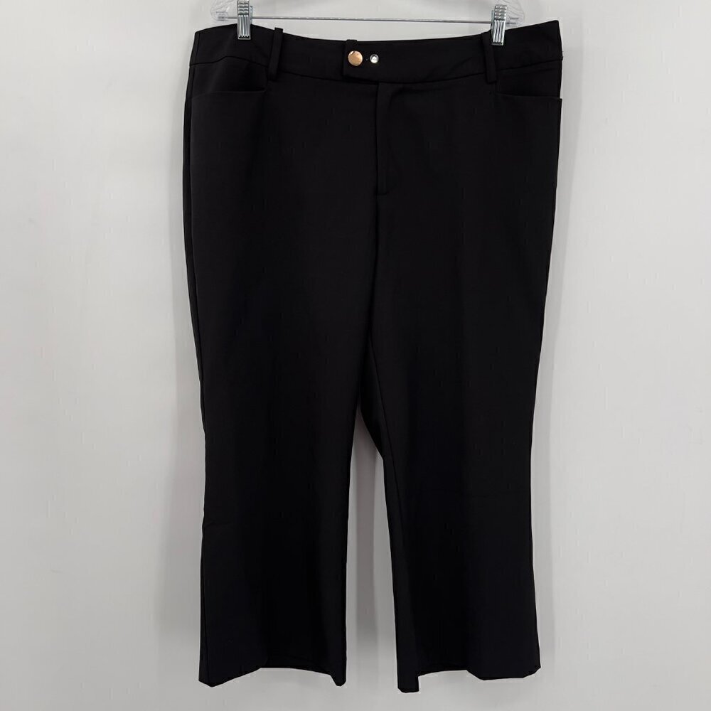 Eloquii Women's Plus Black Straight Pants 16